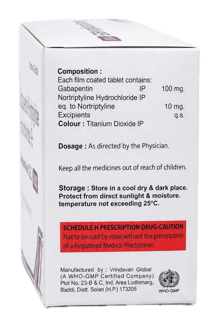 Gabasram NT 100 Tablet composition panel – Ramnova Healthcare