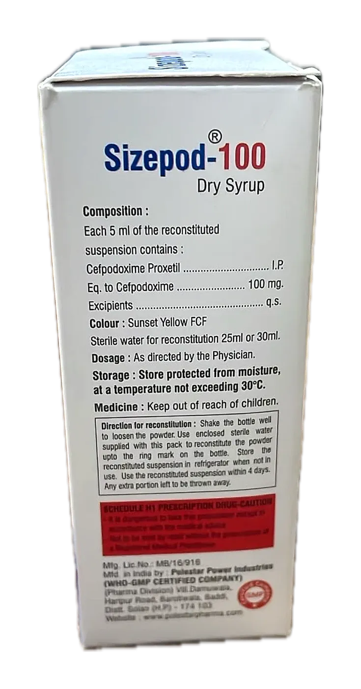 Sizepod-100 Dry Syrup composition panel – Ramnova Healthcare